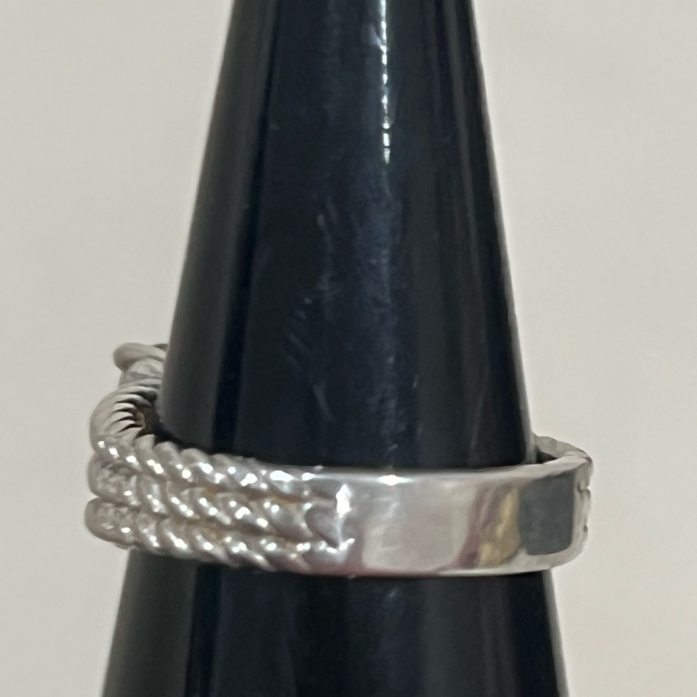 David Yurman Sterling Silver Wheaton Citrine with Diamonds Size 8 - Picture 9 of 12